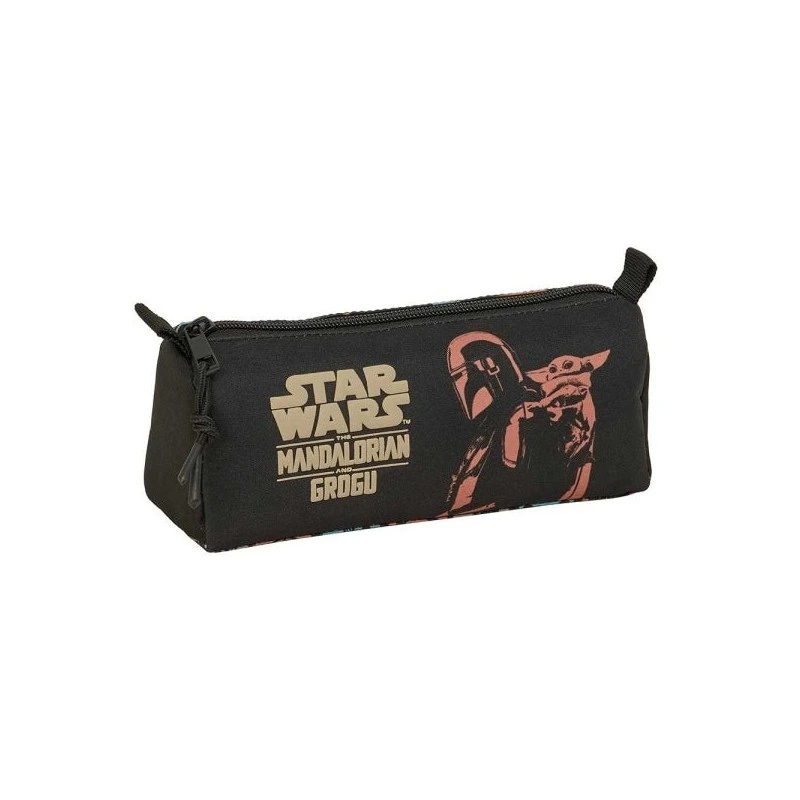 Safta Mandalorian and Grogu Estojo - 1 Compartimento com Fecho de Correr - 21x8x7cm - Cor Preta