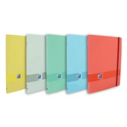 Oxford & You A4+ Carpeta Clasificadora con 12 Separadores de Cartulina - Tapa Extradura - Cierre con Goma Elastica - Colores