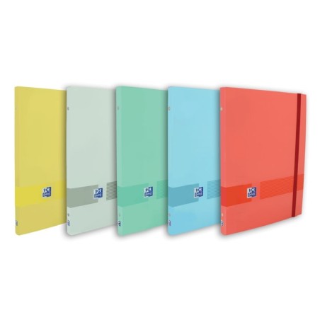 Oxford & You A4+ Carpeta Clasificadora con 12 Separadores de Cartulina - Tapa Extradura - Cierre con Goma Elastica - Colores