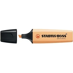 Stabilo Boss 70 Pastel Fluorescent Highlighter - 2 to 5mm Line Width - Refillable - Water-Based Ink - Pale Orange Colour