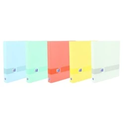 Oxford & You A4+ 4 D-Ring Binder 25mm - A4+ Size - Capacity for 250 Sheets - Extra-Hard Cover - 40mm Spine - Assorted Pastel