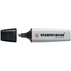 Stabilo Boss 70 Pastel Fluorescent Highlighter - 2 to 5mm Line Width - Refillable - Water-Based Ink - Dusty Grey Colour