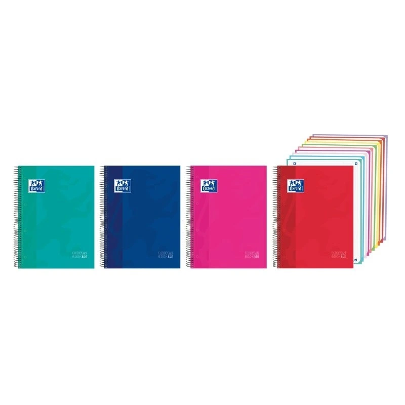 Oxford Cuaderno de Espiral - Formato A4+ - 200 Hojas - Cuadricula 5x5mm - Tapa Extradura - Anti Traspaso de Tinta