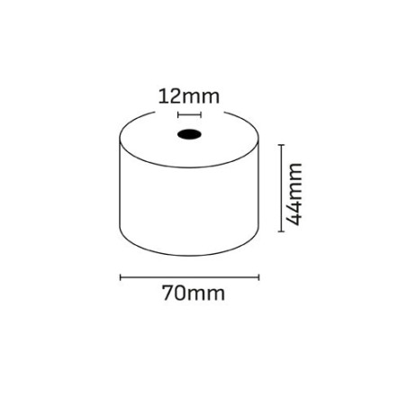 Oqonos Thermal Paper Roll 44x70x12mm, BPA Free, FSC