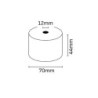 Oqonos Thermal Paper Roll 44x70x12mm, BPA Free, FSC