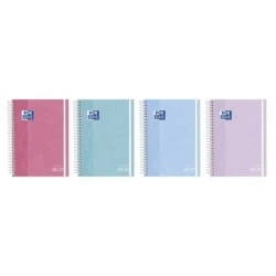 Oxford Touch Agenda Escolar con Espiral - Castellano - Tapa Extradura - Formato Cuartilla - Semana Vista - Colores Surtidos