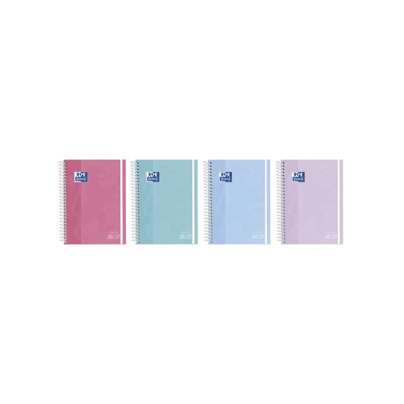 Oxford Touch Spiral School Diary - Spanish - Extra Hard Cover - Quarto Format - Week to View - Assorted Colours