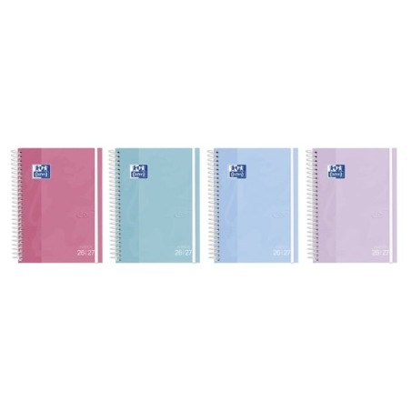 Oxford Touch Spiral School Diary - Spanish - Extra Hard Cover - Quarto Format - Week to View - Assorted Colours