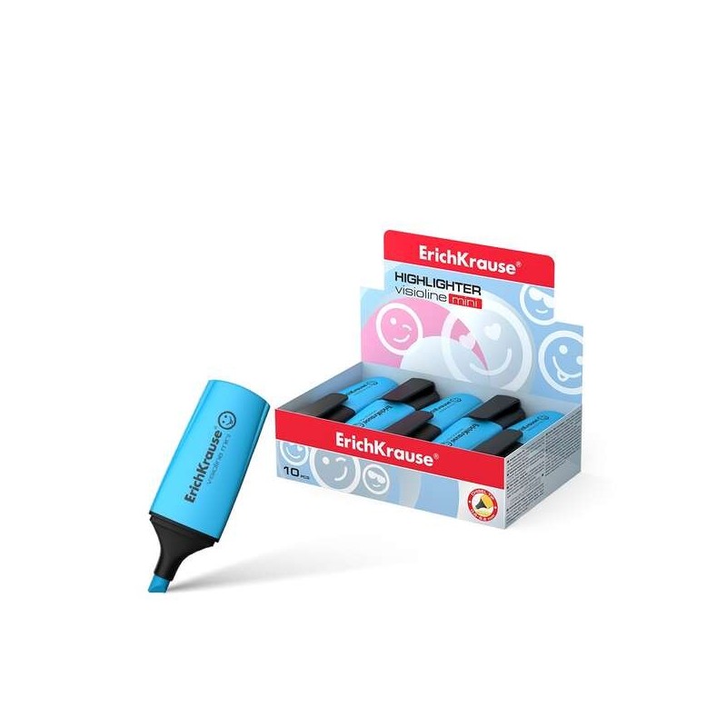 ErichKrause Visioline Mini Highlighter - Chisel Tip - 0.6 to 5.2mm Line - Blue
