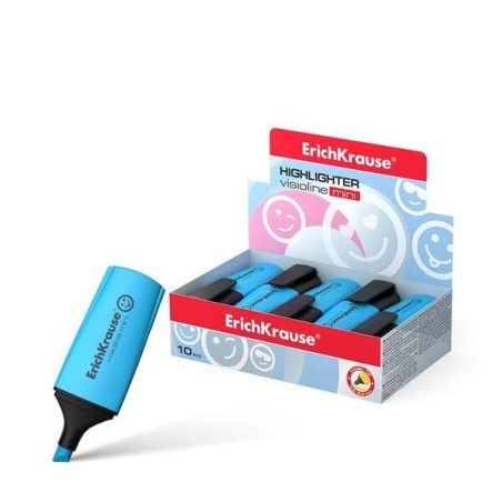 ErichKrause Visioline Mini Highlighter - Chisel Tip - 0.6 to 5.2mm Line - Blue