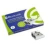 Bismark Taille-Crayon Métallique Double pour Crayons Normaux ou Épais - Coloris Acier