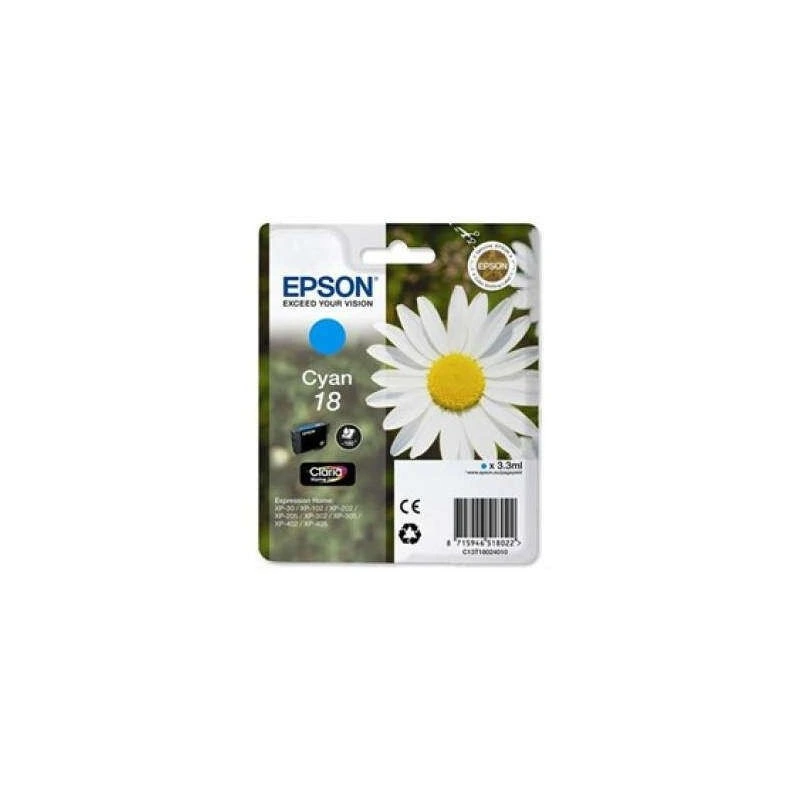 Epson T1802 (18) Cyan Ink Cartridge Original - C13T18024012