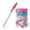 Erichkrause R-301 Boligrafo de Bola Punta 1.0mm - Trazo 0.5mm - Tinta de Secado Rapido - Cuerpo Transparente - Capuchon