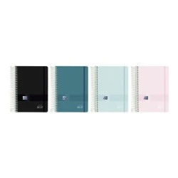 Oxford Live and Go Agenda Escolar com Espiral - Castelhano - Capa de Plástico - Formato Oitavo - Dia por Página - Cores Sortidas
