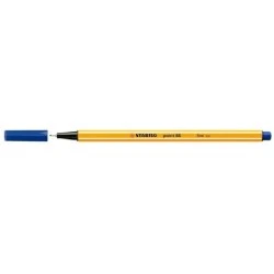 Stabilo Point 88 Marqueur à Pointe Fine en Fibre - Trait de 0.4 mm - Encre à Base d'Eau - Couleur Bleu Foncé