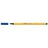 Stabilo Point 88 Marcador de Ponta Fina de Fibra - Traço de 0.4 mm - Tinta à Base de Água - Cor Azul Escuro