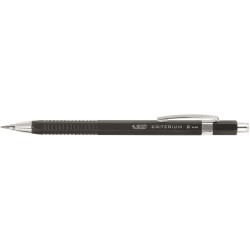 Bic Criterium Porte-Mines 2mm HB avec Gomme - Pointe Rétractable - Clip Métallique - Corps de Couleur Noir