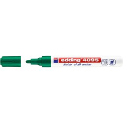 Edding 4095 Rotulador de Tiza Liquida - Punta Redonda - Trazo entre 2 y 3mm - Olor Neutro - Color Verde