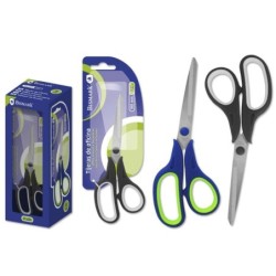 Bismark Ciseaux de Bureau Acier Inoxydable 19cm - Poignée Ergonomique - Très Légers et Résistants - Emballés sous Blister