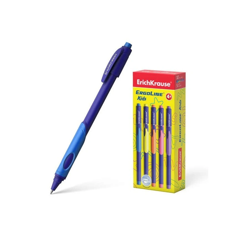 Erichkrause Esferográfica Ergoline Kids - Ultra Glide Technology - Tinta Cor Azul