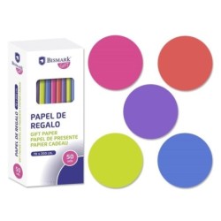 Bismark Neon Gift Wrap Roll - Dimensions 70cmx200cm - 5 Neon Colours