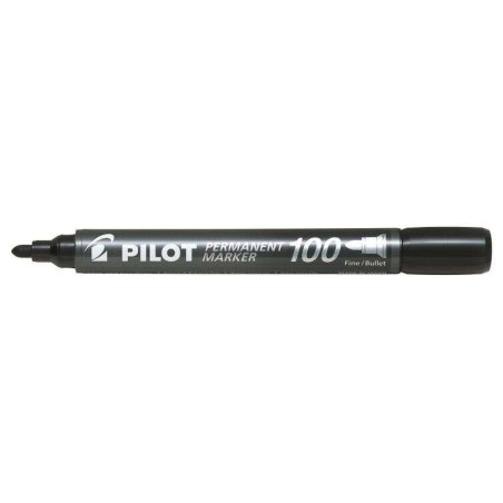 Pilot Permanent Marker 100 - Fine Bullet Tip 4.5mm - 1mm Line Width - Black