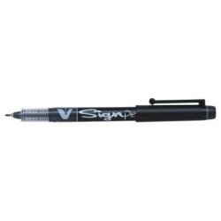 Pilot Marcador de Ponta Fina V-Sign Pen - Ponta Fina de 2mm - Traço de 0,6mm - Cor Preto