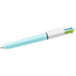 Bic 4 Colours Fun Stylo à Bille Rétractable - Pointe Moyenne de 1.0mm - Encre à Base d'Huile - Encres de Couleur : Rose