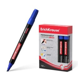 Erichkrause Marqueur Permanent P-300 - Pointe Biseautée - Résistant à l'Eau et aux Rayons UV - Couleur Bleu