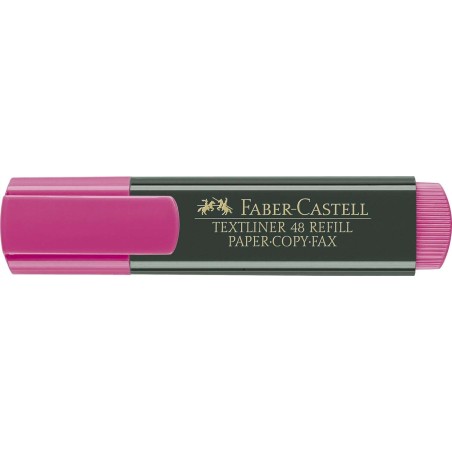 Faber-Castell Surligneur Fluorescent Textliner 48 - Pointe Biseautée - Tracé entre 1.2mm et 5mm - Encre à Base d'Eau - Couleur