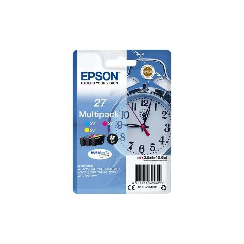 Epson T2705 (27) Pack of 3 Original Ink Cartridges - C13T27054012