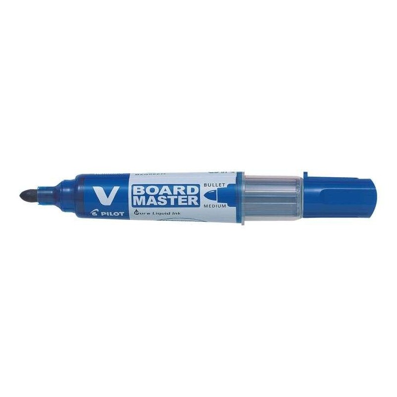 Pilot V-Board Master Begreen Whiteboard Marker - 6mm Round Tip - 2.3mm Line Width - 91% Recycled Plastic - Refillable - Blue
