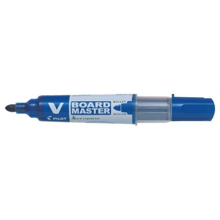 Pilot V-Board Master Begreen Whiteboard Marker - 6mm Round Tip - 2.3mm Line Width - 91% Recycled Plastic - Refillable - Blue