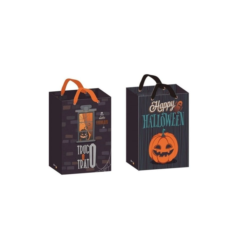 Bismark Bolsa de Papel Halloween - Asas de Lazo - 2 Diseños Aleatorios