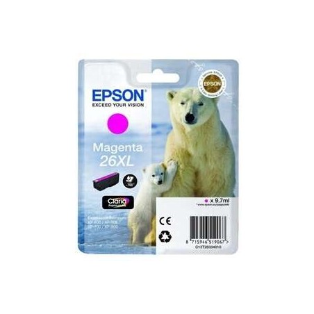 Epson T2633 (26XL) Magenta Ink Cartridge Original - C13T26334012