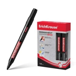 Erichkrause P-200 Marqueur Permanent - Pointe en Forme d'Ogive - Résistant à l'Eau et aux Rayons UV - Couleur Noir