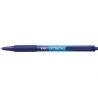 Bic Soft Feel Stylo à Bille Rétractable - Pointe Moyenne de 1mm - Corps Translucide avec Grip - Couleur Bleu