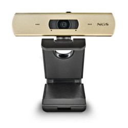 NGS XpressCam 4000 Webcam 4K USB 2.0 - 30 FPS - Privacy Filter - Multidirectional Microphone - 1.50m Cable - Black/Gold