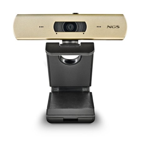 NGS XpressCam 4000 Webcam 4K USB 2.0 - 30 FPS - Privacy Filter - Multidirectional Microphone - 1.50m Cable - Black/Gold