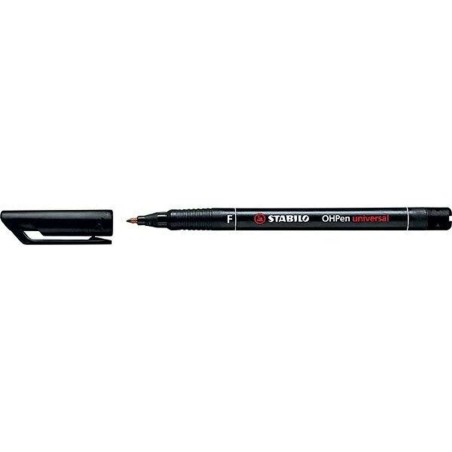 Stabilo OHPen Permanent Marker - Fine Tip - 0.7mm Line - Non-Slip Grip - Vented Cap - Black