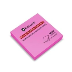 Bismark Bloco de 100 Notas Adesivas 76x76mm - Cor Magenta Néon