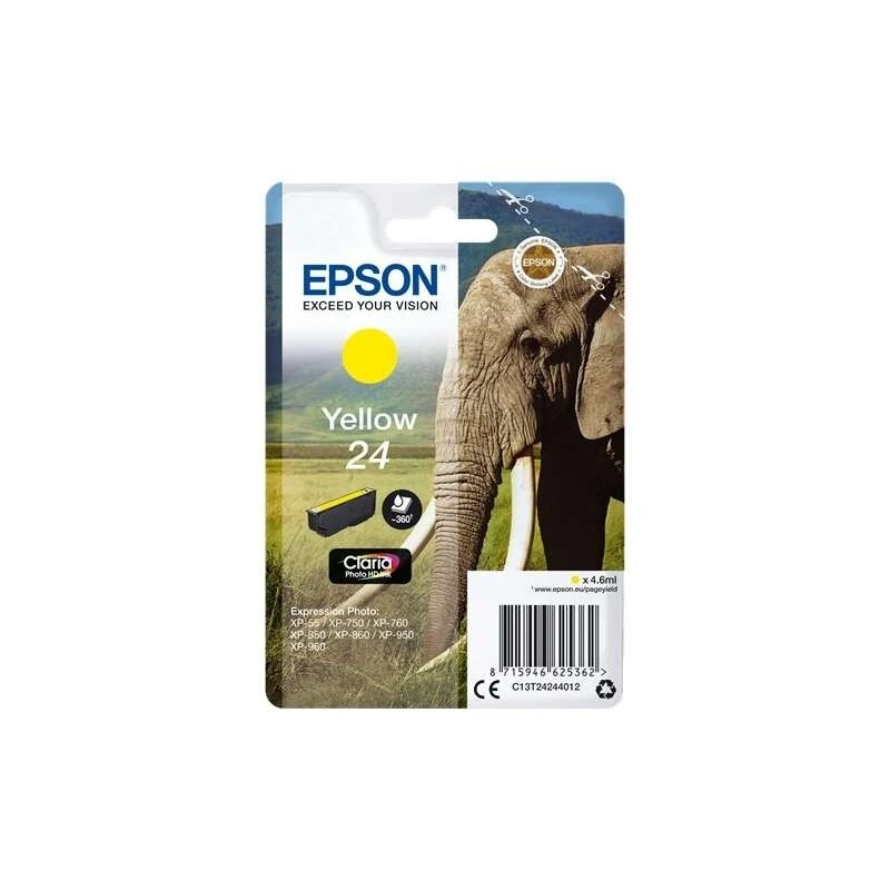 Epson T2424 (24) Yellow Ink Cartridge Original - C13T24244012