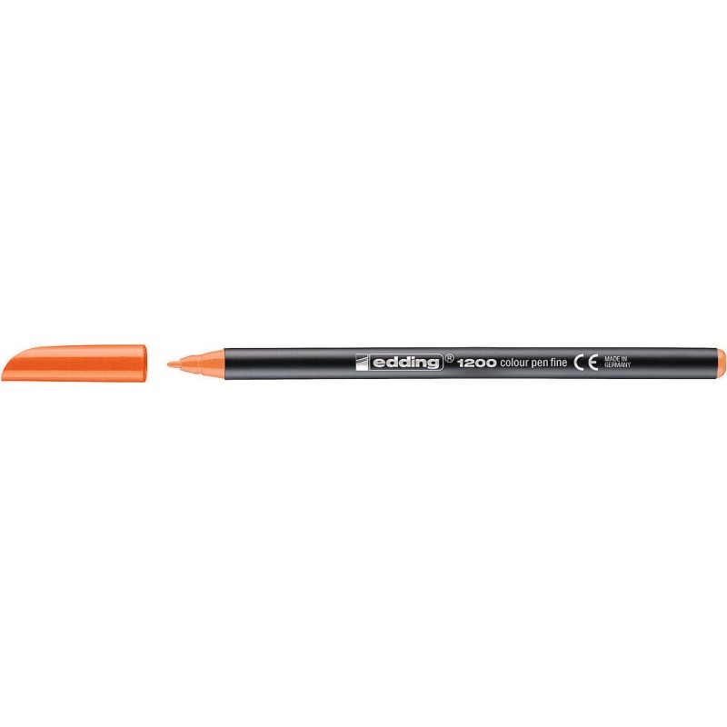 Edding 1200 Marker - Round Tip - 1mm Line Width - Water-Based Ink - Orange