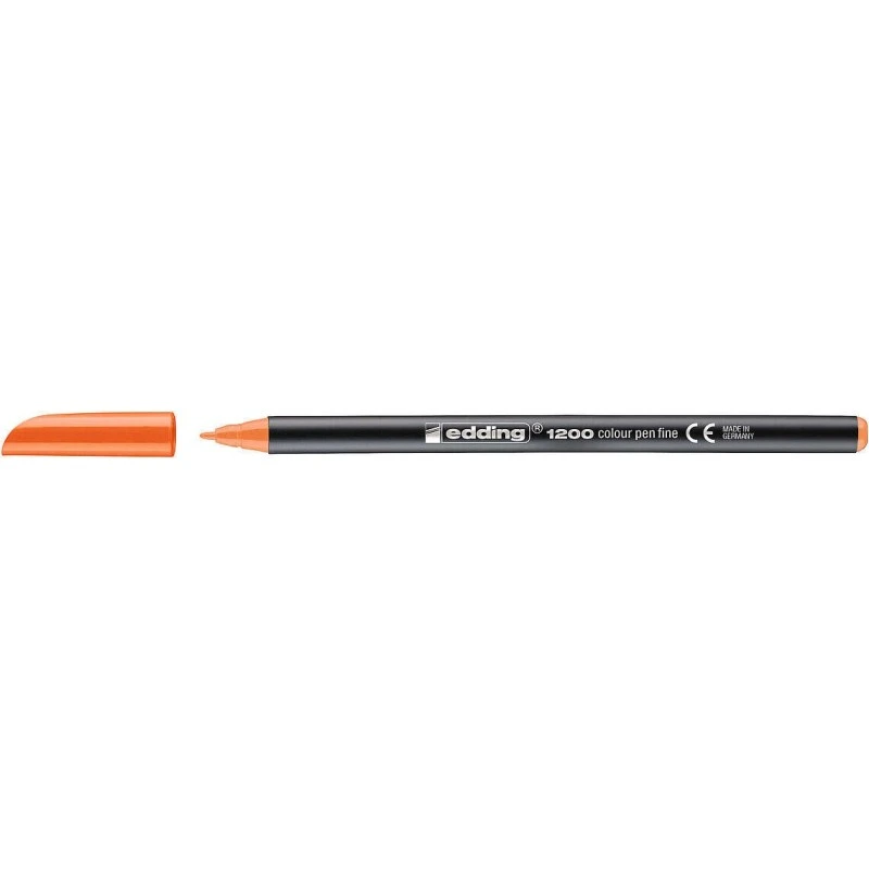 Edding 1200 Marker - Round Tip - 1mm Line Width - Water-Based Ink - Orange