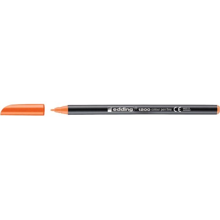 Edding 1200 Marker - Round Tip - 1mm Line Width - Water-Based Ink - Orange