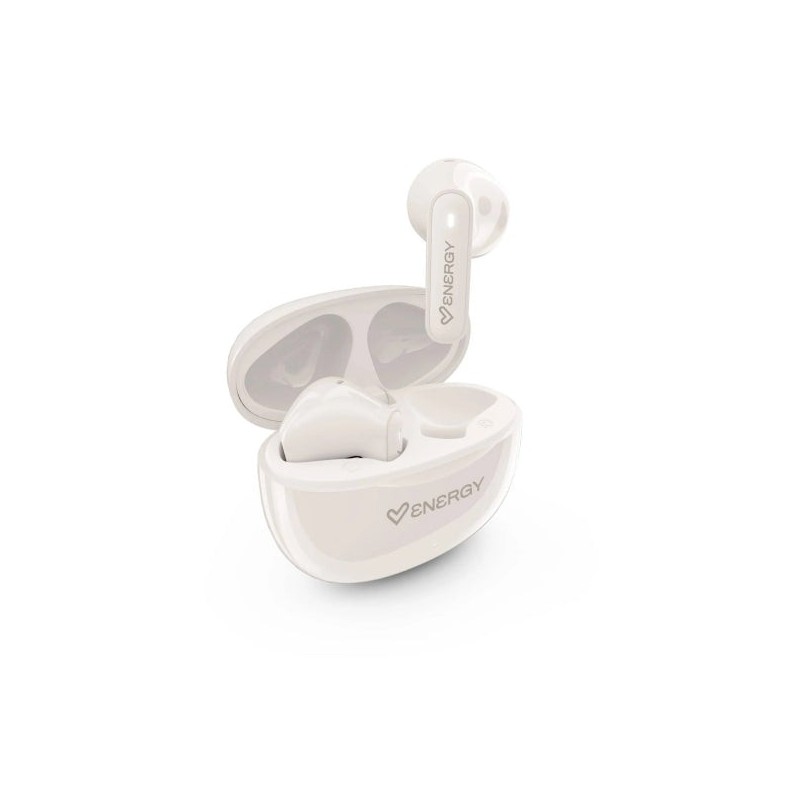 Energy Sistem PopBuds Auriculares True Wireless - Bluetooth 6.0 - 20h Autonomia - Diseño Compacto - Color Blanco