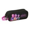 Safta K-Pop Demon Hunters Portatodo - 2 Compartimentos con Cremallera - Asa Lateral - Capacidad 1L - 21x8x6cm - Color Negro y