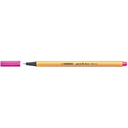 Stabilo Point 88 Marcador de Ponta Fina de Fibra - Traço de 0.4 mm - Tinta à Base de Água - Cor Rosa Néon