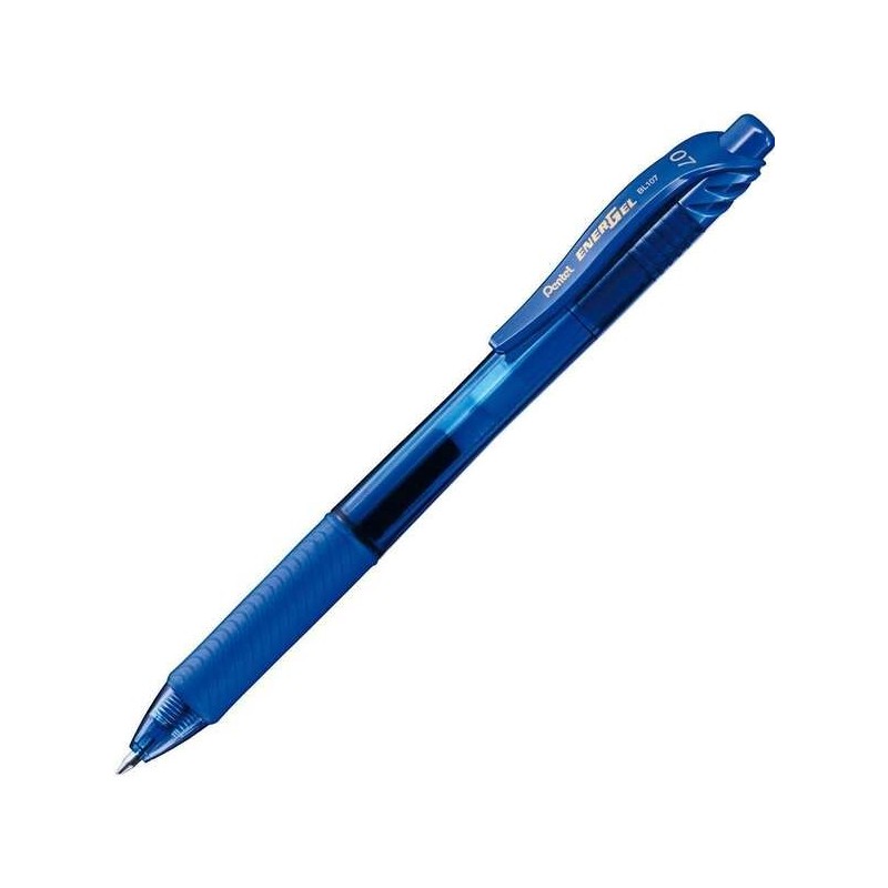 Pentel Energel X Stylo à Bille Rétractable - Pointe 0.7mm - Tracé 0.35mm - Encre Gel - Rechargeable - Zone de Préhension - 50%