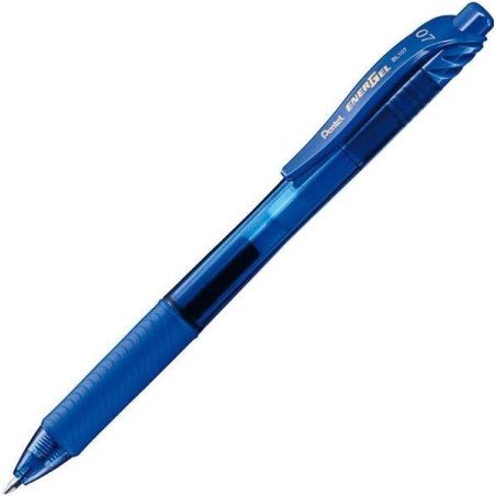 Pentel Energel X Stylo à Bille Rétractable - Pointe 0.7mm - Tracé 0.35mm - Encre Gel - Rechargeable - Zone de Préhension - 50%
